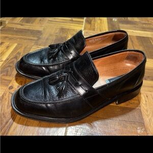Bostonian Luxe black leather tassel loafers, Men’s size 9.5W